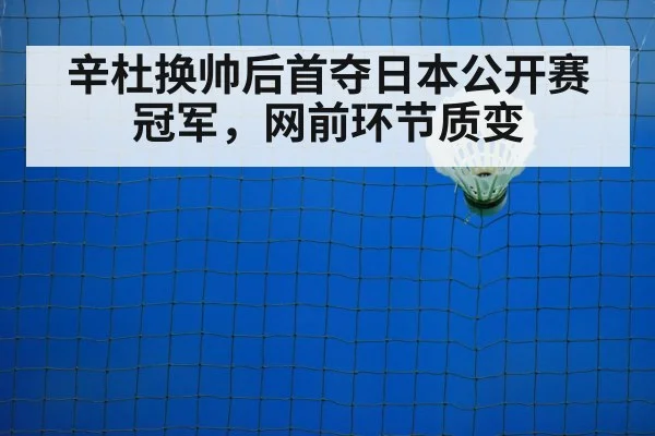 辛杜换帅后首夺日本公开赛冠军,网前环节质变